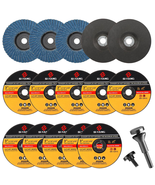 16Pcs 3 Inch Cut-Off Wheel Grinding Wheel Flap Discs Kit with 3/8&quot; Arbor... - £21.92 GBP