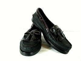 Nunn Bush Black Brown Leather Kilt Tassel Slip On Loafer Shoes Men&#39;s 9 M (SM1) - £23.70 GBP