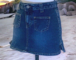 US Polo Assn Womens Mini Denim Jean Skirt Juniors Size 3/4 Blue Pockets - $11.76