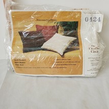 The Creative Circle 0424 Brown Fisherman Knit Pillow Kit 14&quot; x 14&quot; VTG 1... - $14.49
