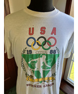 1988 Adidas Seoul Olympics summer games USA  distressed T shirt unisex - $939.88 MXN