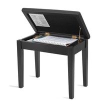 Piano Bench With Padded Cushion And Storage Compartment For Music Books, Vanity  - £94.82 GBP