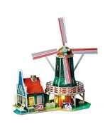Wooden Dutch Windmill Doll House Miniature With Led Light New Diy Buildi... - £39.90 GBP