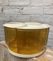 Super Cool 1960s Rubbermaid 5 Section Canister w/Lids Rotating Carousel    - $60.00