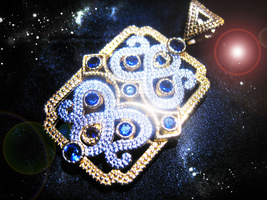 HAUNTED SAPPHIRE AMULET OF PRESTIGE TRUTH AND VISION HIGHEST LIGHT MAGICK  image 2