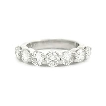 Authenticity Guarantee 
Round 7-Stone Diamond Wedding Band Ring 14K White Gol... - £4,566.45 GBP