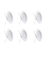 6-Pack Feit Electric 5&quot;/6&quot; LED Recessed Light Baffle Trim 5K Daylight Di... - $24.65
