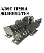 3/8sc IHMSA Metallic Silhouette Targets 20pc Small Bore Pistol Knock-over Plates - $296.99