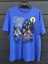 Men Scooby-Doo T-Shirt Haunted Mansion XL Blue Short Sleeve Daphne Thelm... - £12.70 GBP