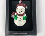 Snowman Metal W Swarovski Crystal Christmas Ornament Holiday Harvey Lewi... - $13.99
