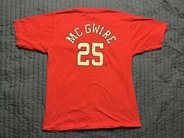 MLB St Louis Cardinals Mark McGwire #25 Cotton Logo T Shirt XL/18 Red Bi... - $19.80