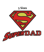 SuperDad Super Dad 5sizes Digitized filled embroidery design Digital Dow... - £3.11 GBP