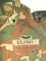 US Army coat, combat aircrewman, Lg-Reg 1996 Woodland camo w Airborne pa... - $75.00