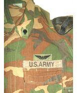 US Army coat, combat aircrewman, Lg-Reg 1996 Woodland camo w Airborne pa... - $75.00