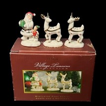 Lenox China Santa Claus &amp; 2 Reindeer 2006 Mistletoe Park Village Treasures Box - £316.92 GBP