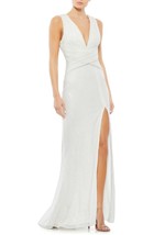 Mac Duggal Sparkle Sequin Sheath Gown Sz 10 White - £145.57 GBP