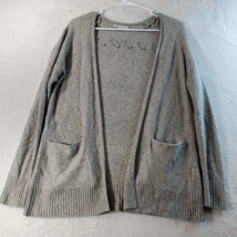 American Eagle Outfitters Cardigan Sweater Women XS Gray Knit Pockets Open Front - £8.04 GBP