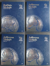 Set of 4 Whitman Buffalo Jefferson Nickel Coin Folders Number 1-4 1913-1996 Book - $27.95