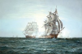 Framed canvas art print giclee The Gallant Penelope old sail ships boats dawson - £31.64 GBP+