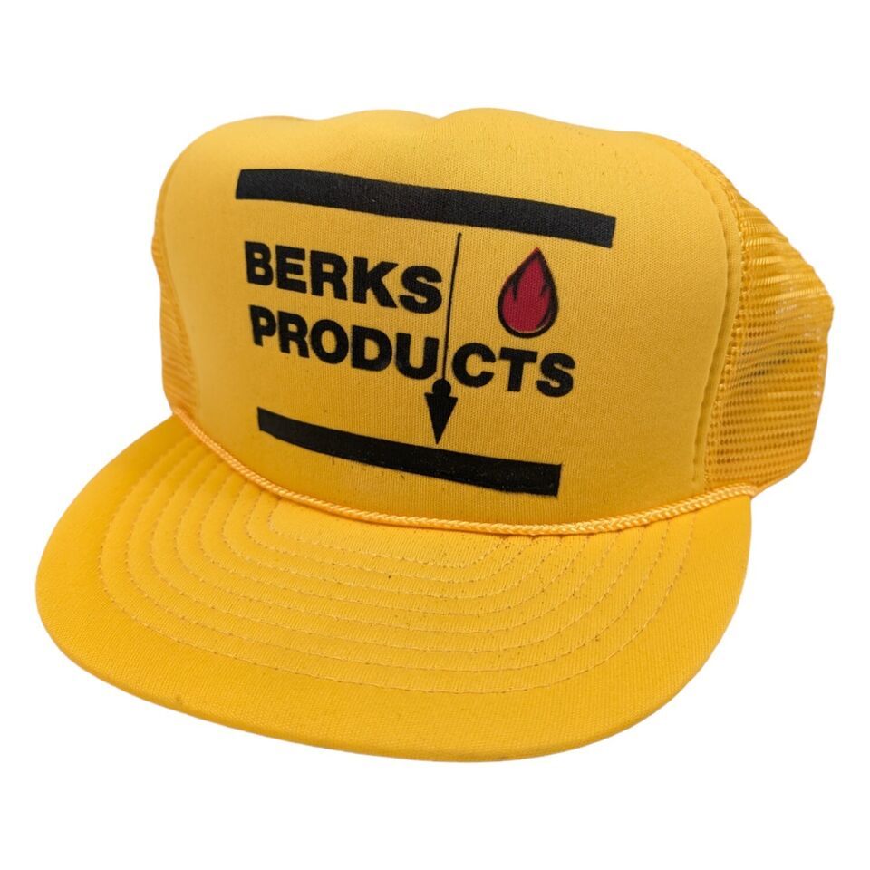 Vintage School Bus Yellow Snapback Hat Berks Products Cap - $16.48