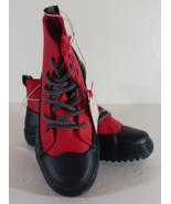 Hunter KIDS DIPPED BOOTS Canvas HIGH TOP SNEAKERS RED Size 13 - $13.54 CAD