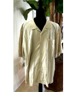 Tommy Bahama Short Sleeve Shirt, Mens XL, Ecru, Swirl Pattern, 70% Silk,... - $512.05 MXN