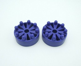 Tinkertoy 2 Gears Purple Replacement Parts Plastic Tinker Toy Pieces - £3.88 GBP