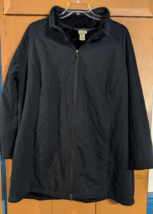 LL Bean Jacket Women 2XL Black Parka Quilted Cotton Blend Fleece/Velvet ... - £24.56 GBP