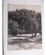 1925 NOVEMBER ARIZONA HIGHWAYS MAGAZINE - $217,409.23 MXN