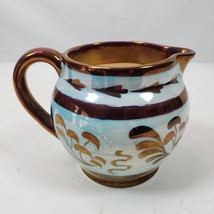 Vintage Old Castle Farmhouse Country Porcelain Pitcher 3 Inch Tall Brown... - £10.41 GBP