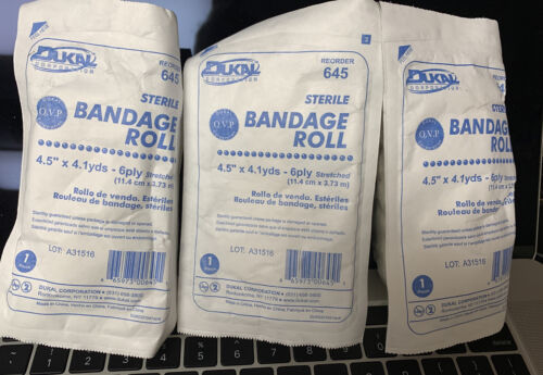 Dukal Sterile Bandage Roll, 6 Ply, Stretched, 4.5 Inch X 4.1 Yard Roll -... - $9.78