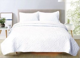 Apple White Color Bedspread With Sherpa Softy And Warm Set 3 Pcs Queen Size - £51.43 GBP