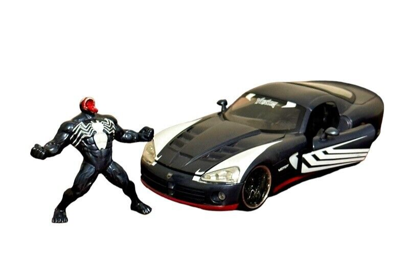 Marvel Spider-man Venom and 2008 Dodge Viper 1:24 Scale Collection Jada Diecast - £11.31 GBP