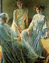 Art Three Women by Umberto Boccii. People Oil Painting Giclee Print Canvas - £6.86 GBP+
