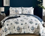 Seashell Conch Coral Starfish Oversized Quilt, King Comforter Nautical T... - $146.94