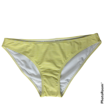 NWT Xhilaration Juniors Hipster Bikini Swim Bottom XL Gecko Green Stripe... - $13.86