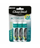 ChapStick Active 2-in-1 Variety Pack  Unscented  Wild Berry and Fresh Mi... - $8.51