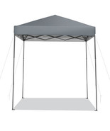 6.6 x 6.6 Feet Outdoor Pop-up Canopy Tent with UPF 50+ Sun Protection-Gr... - $194.91 CAD