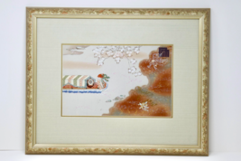 Japan Yuzen Kimono Design Early 20th Century Framed Woodcut Print - $5,596.53 MXN