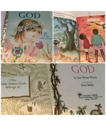 Vintage Little Golden Book GOD Childrens By Werner Watson USA 1977    SK... - $238.73 MXN
