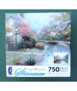 Lamplight Brooke by Thomas Kinkade 750 pc Ceaco Shimmer Jigsaw Puzzle NE... - £11.44 GBP