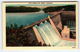 Norris Dam Waterfalls Tennessee Postcard Linen Unused Vintage Metropolitan Tenn - £6.24 GBP