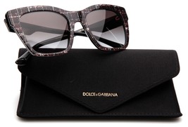 New Dolce &amp; Gabbana DG 4384 3286 / 8G Print Black Tweed SUNGLASSES 53-20... - $146.01
