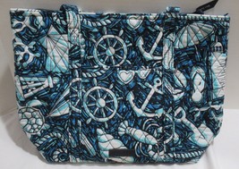 Vera Bradley Women&#39;s Purse Shoulder Bag SMALL VERA TOTE SHORE ENOUGH blu... - £89.65 GBP