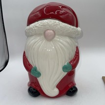 Yankee Candle Santa gnome cookie jar/large Candle Holder. Christmas 9.5” - £19.23 GBP