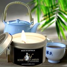 Bamboo &amp; White Tea Eco Soy Wax Scented Tin Candles, Vegan Friendly, Hand Poured - £11.99 GBP+