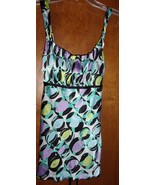 B-Wear Purple Blue Black White Green Poka Dot Summer Top Gently Worn Size M - €6,93 EUR