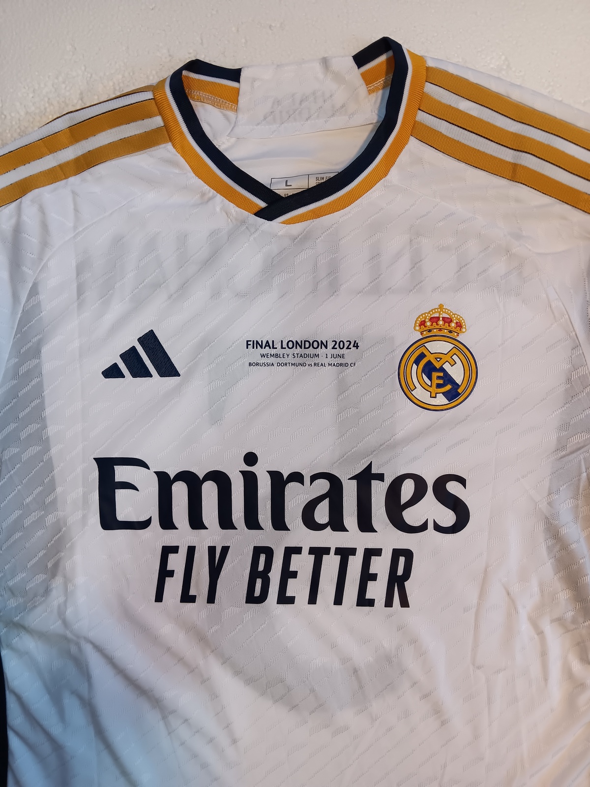 Toni Kroos Real Madrid UCL Final Match Slim White Home Soccer Jersey ...