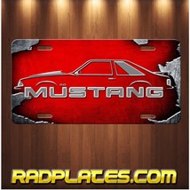 MUSTANG 5.0 Inspired Art on RED Aluminum Vanity license plate Tag New - £15.45 GBP