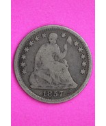 1857 P Seated Liberty Half Dime Silver Coin Guaranteed Authentic &amp; Genui... - $41.49 CAD
